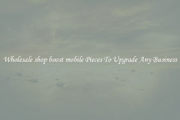 Wholesale shop boost mobile Pieces To Upgrade Any Business