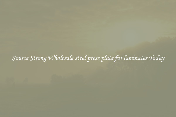 Source Strong Wholesale steel press plate for laminates Today