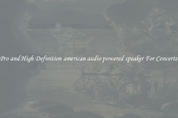 Pro and High Definition american audio powered speaker For Concerts 
