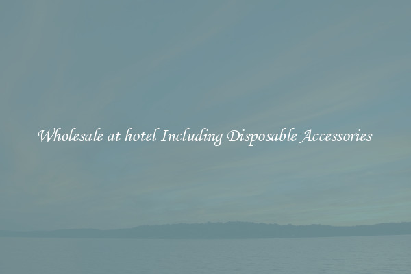 Wholesale at hotel Including Disposable Accessories 