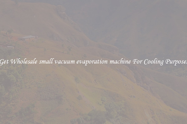 Get Wholesale small vacuum evaporation machine For Cooling Purposes