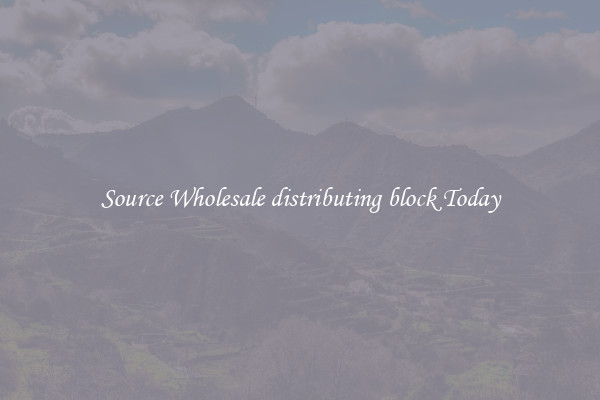 Source Wholesale distributing block Today