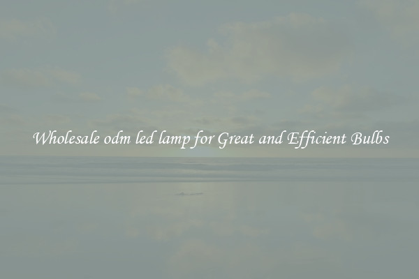 Wholesale odm led lamp for Great and Efficient Bulbs