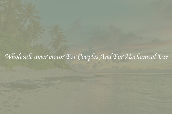 Wholesale amer motor For Couples And For Mechanical Use