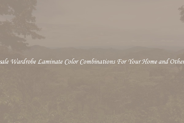 Wholesale Wardrobe Laminate Color Combinations For Your Home and Other Places