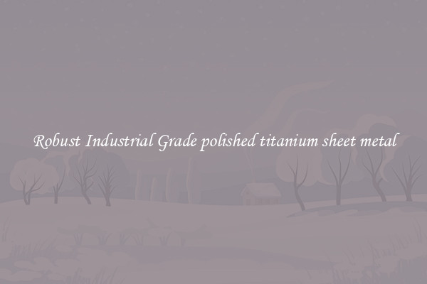 Robust Industrial Grade polished titanium sheet metal