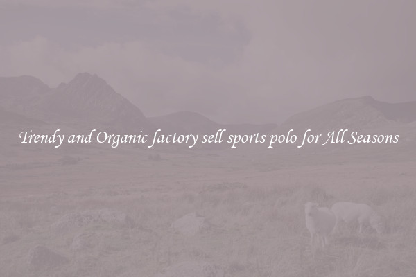 Trendy and Organic factory sell sports polo for All Seasons