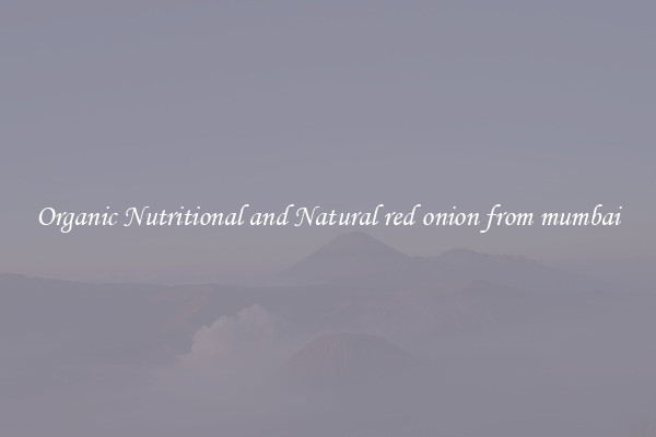 Organic Nutritional and Natural red onion from mumbai